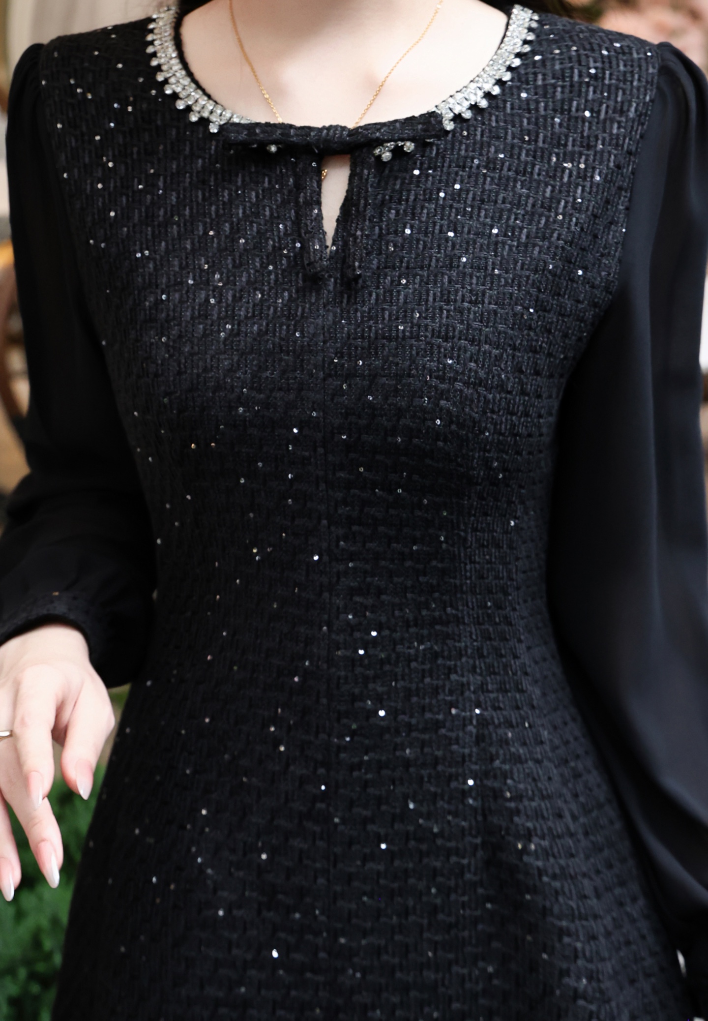 Elegant Autumn French Style Pink/Black Long Sleeve Dress 10 i1756707233901 8554 0 3