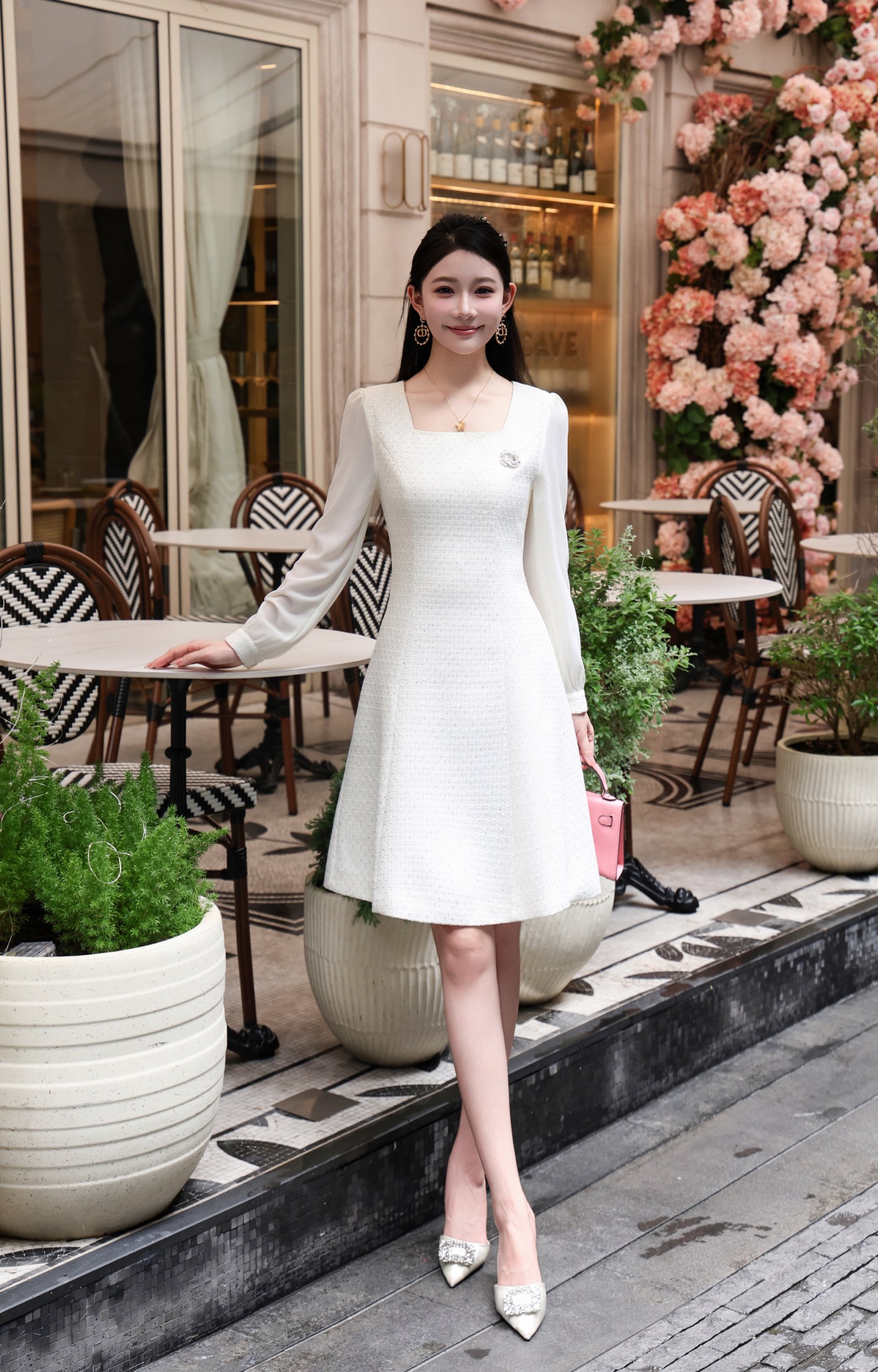 Elegant French Style Long Sleeve A-Line Dress - Chic & Timeless 6 i1756707369756 2727 0 6