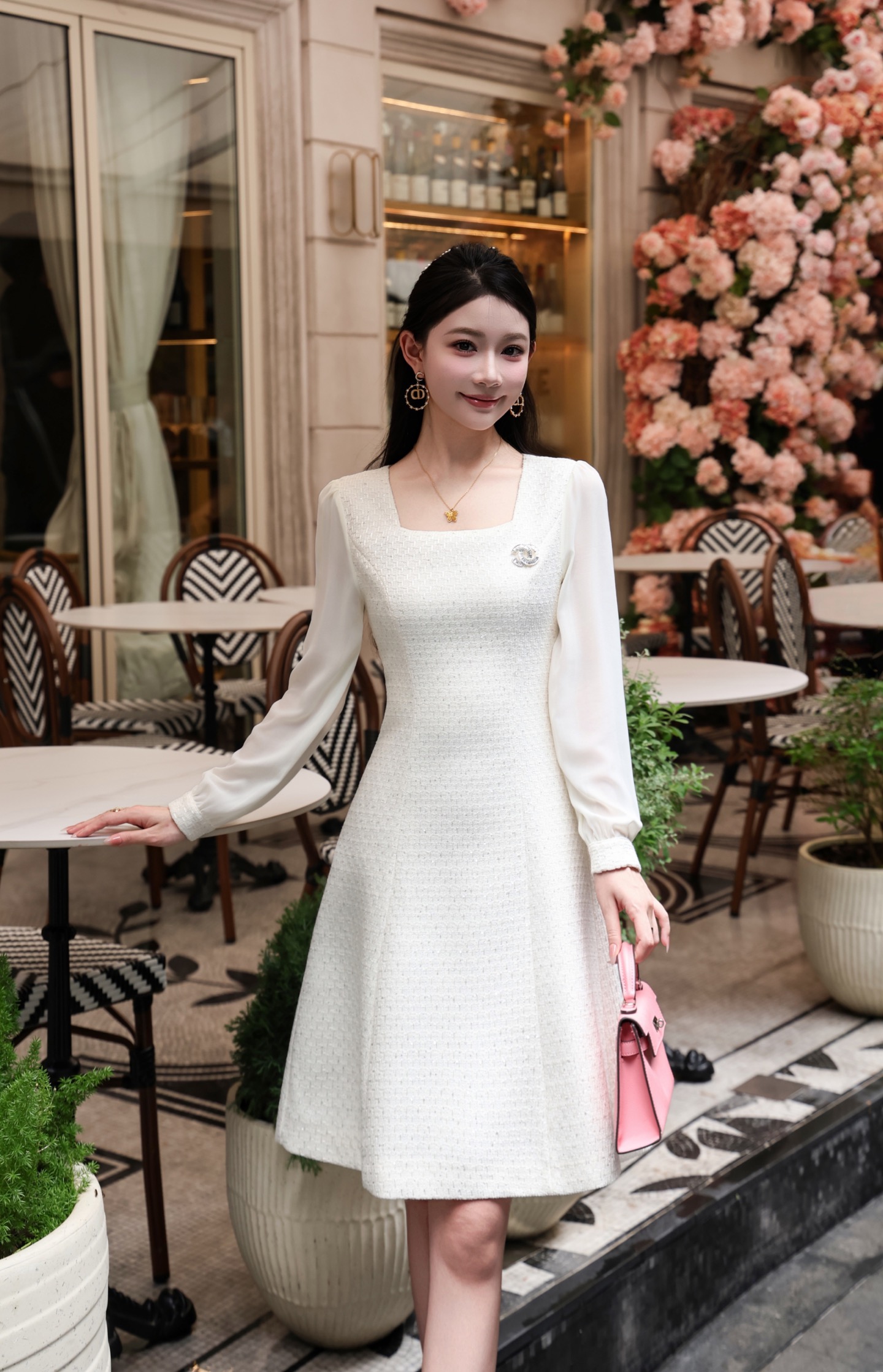 Elegant French Style Long Sleeve A-Line Dress - Chic & Timeless 8 i1756707372706 6198 0 8