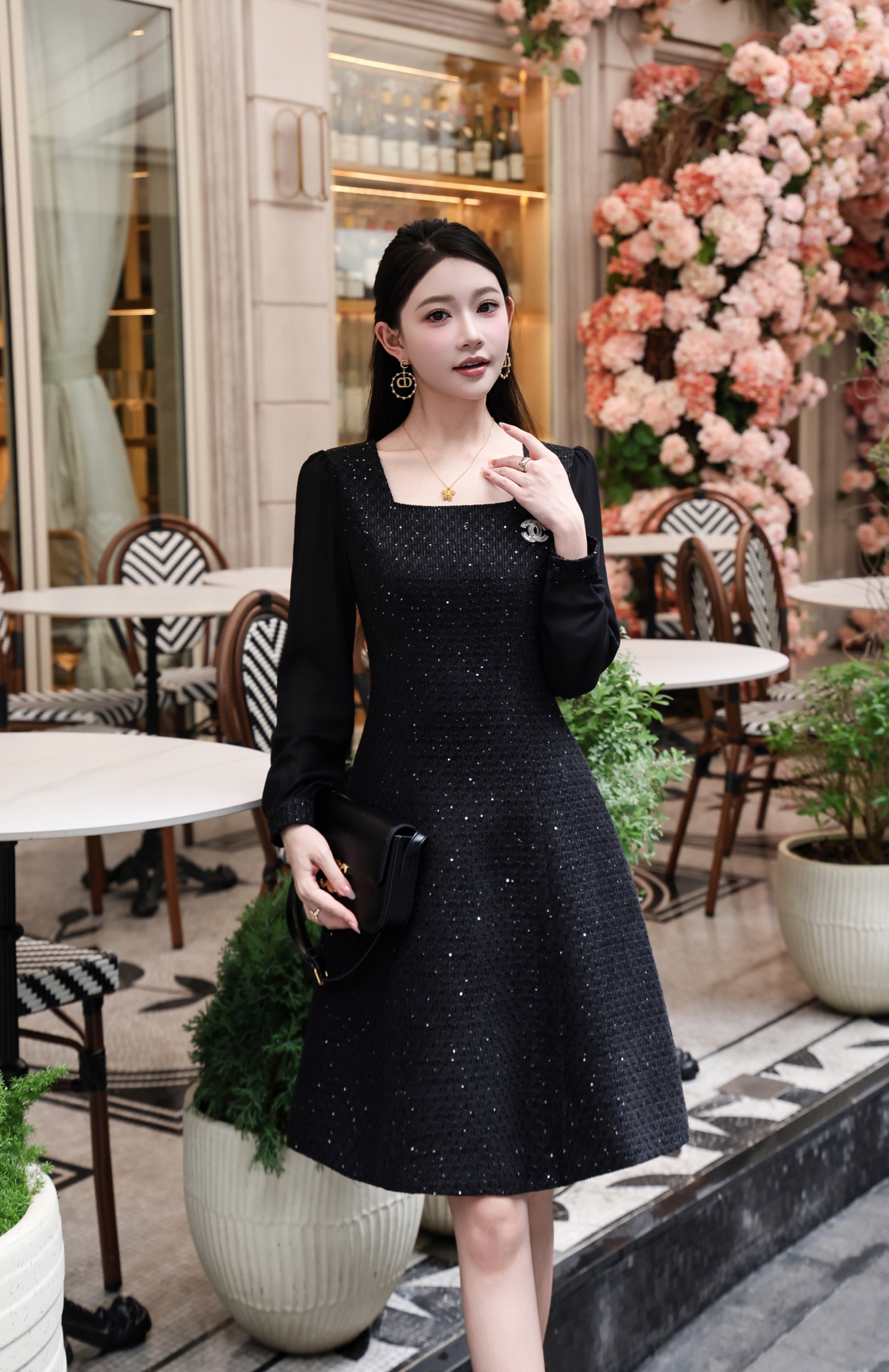 Elegant French Style Long Sleeve A-Line Dress - Timeless Chic 6 i1756707659824 8775 0 6