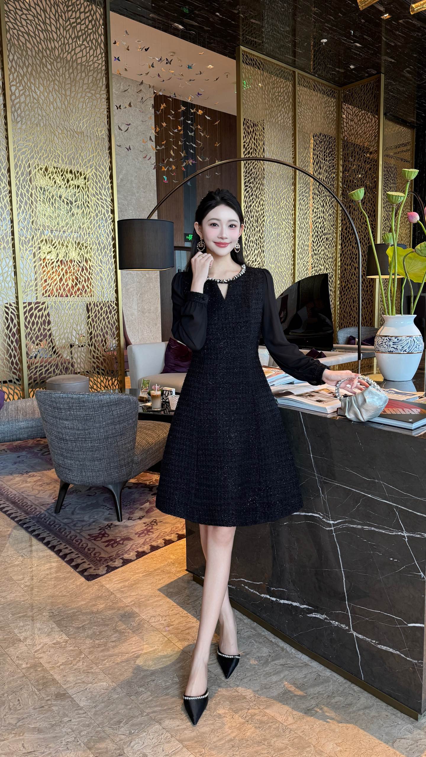 Elegant Women's Long Sleeve Dress - Classic Chanel Style, Perfect for Occasions 3 i1756708401058 3025 0 2