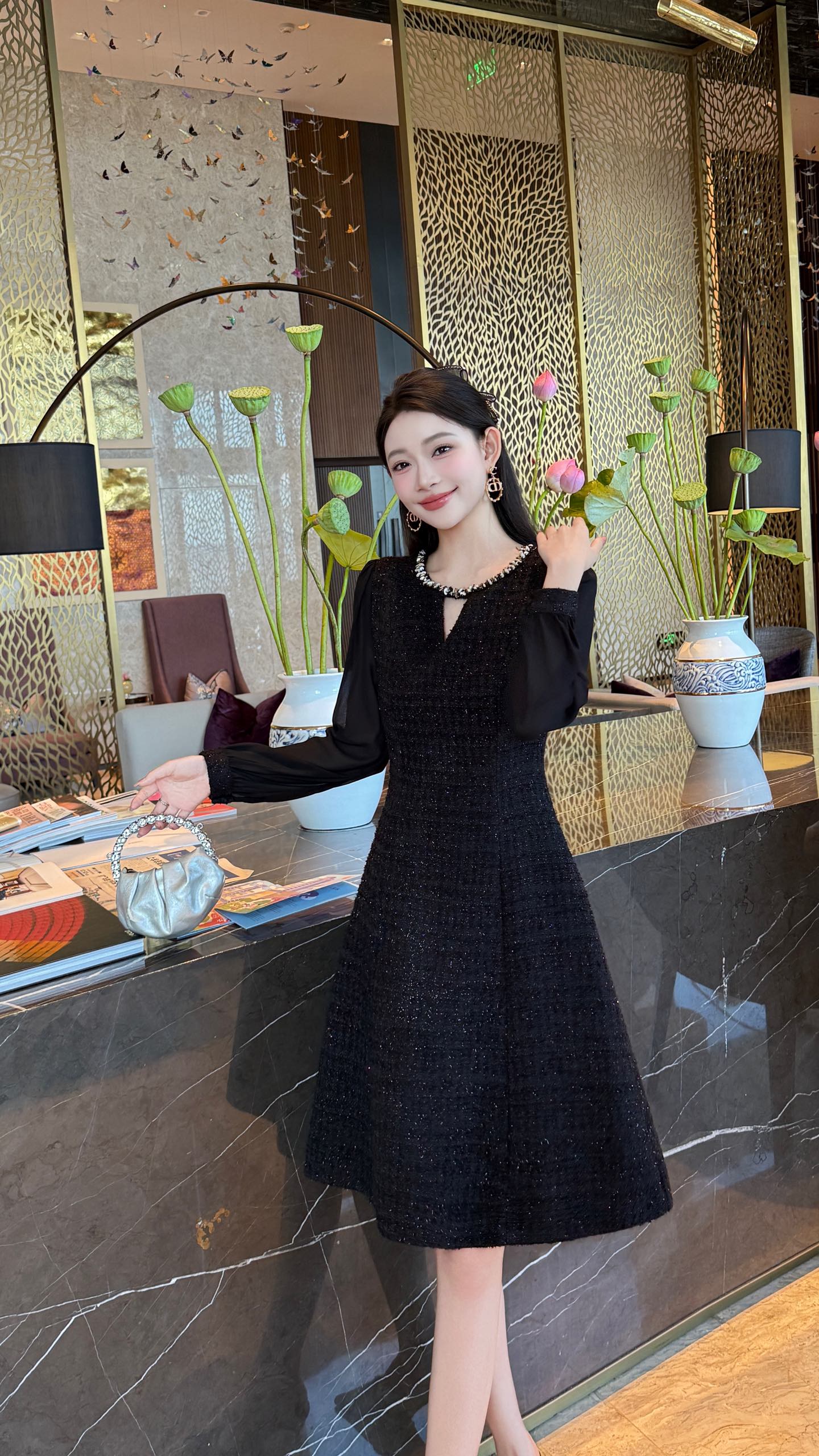 Elegant Women's Long Sleeve Dress - Classic Chanel Style, Perfect for Occasions 6 i1756708401083 5747 0 6