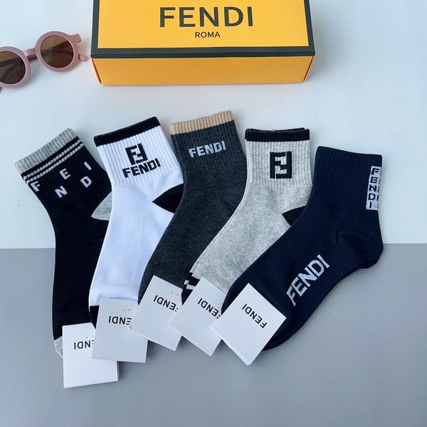 Fendi Sock- Mid Tube Socks Replica Shop Cotton Fashion