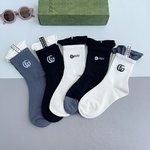 Gucci Sock- High Socks Embroidery Cotton