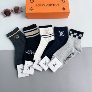 Louis Vuitton Best Sock- Mid Tube Socks Combed Cotton Fashion