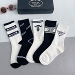 Prada Sock- Mid Tube Socks cheap online Best Designer
 Cotton