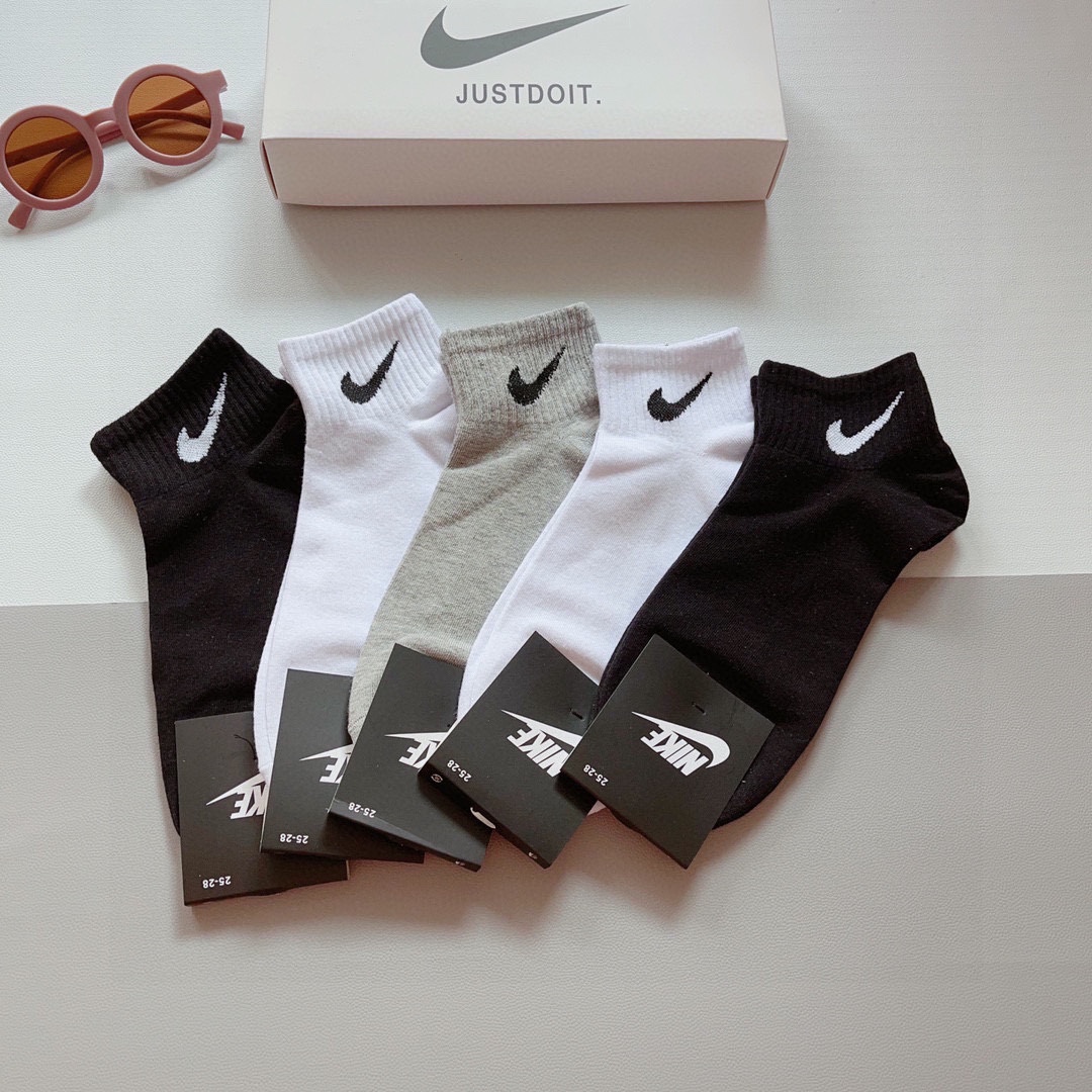 配包装一盒5双新款Nike/耐克短袜精梳棉专柜同步高品质抗菌防臭吸汗透气[得意][得意]