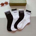 Gucci Sock- High Socks Cotton Fashion