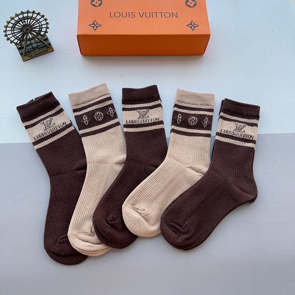 Louis Vuitton Good Sock- High Socks Mid Tube Socks Online From China Combed Cotton Fashion