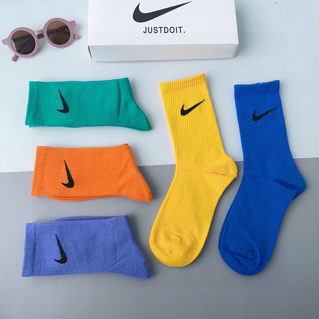 配包装一盒5双新款Nike/耐克短袜精梳棉专柜同步高品质抗菌防臭吸汗透气[得意][得意]