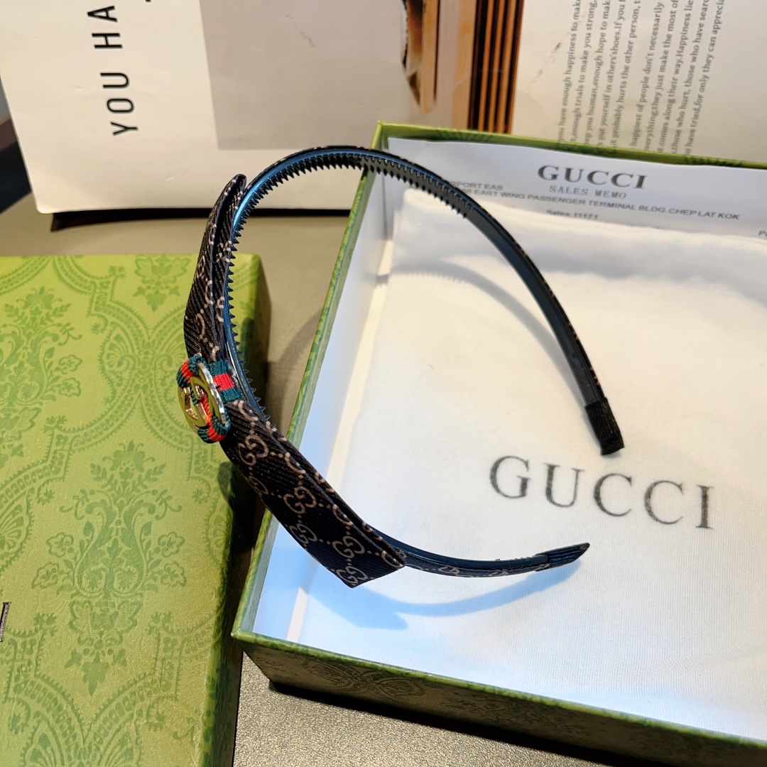 配包装Gucci古奇网红经典款小版发箍女神必备单品头箍非常百搭时尚潮流！