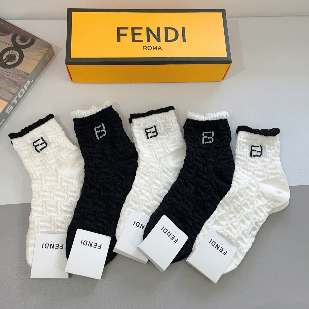 Fendi Calcetines de tubo Algodón Fashion