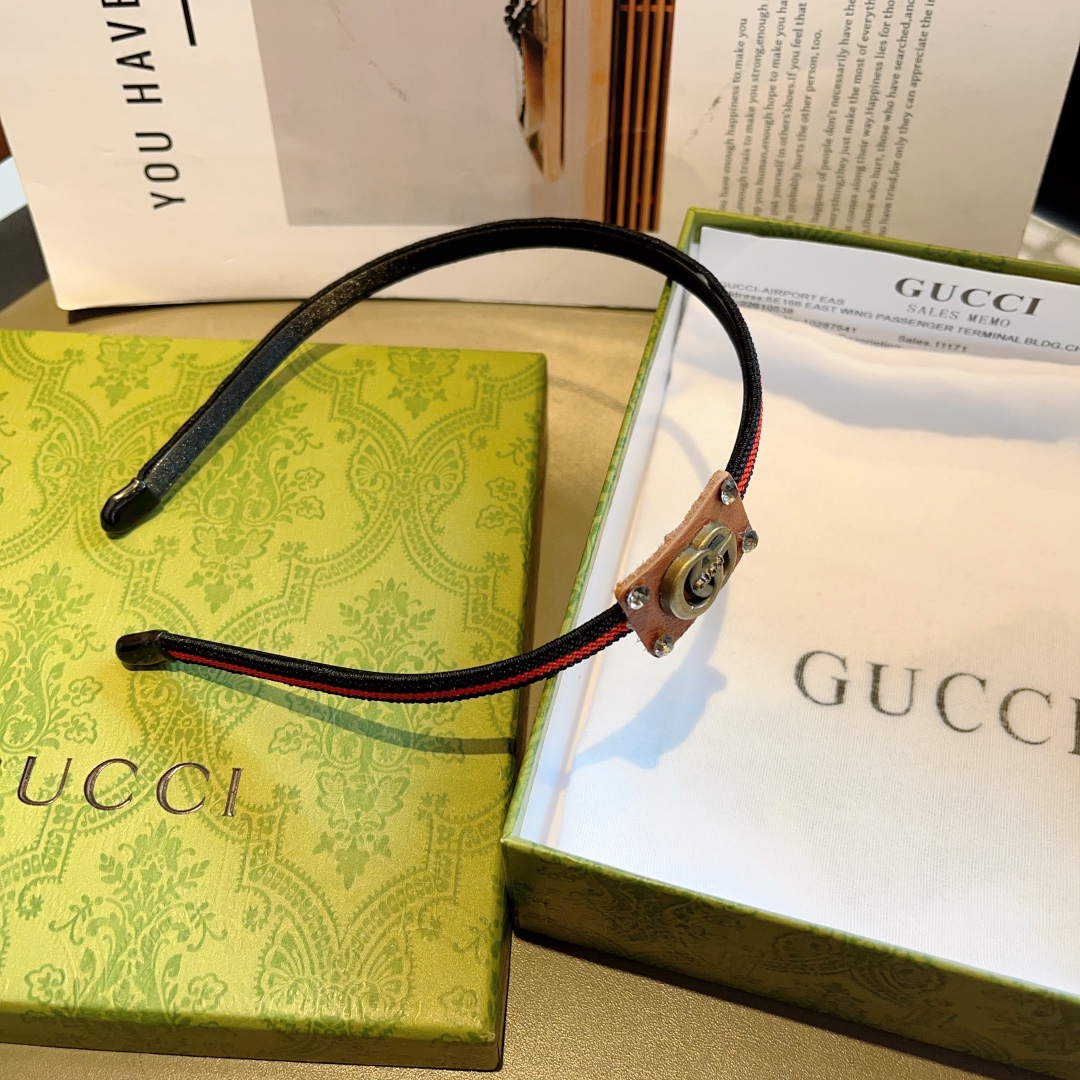 配包装Gucci古奇官方经典新款窄版发箍女神必备单品非常百搭时尚潮流