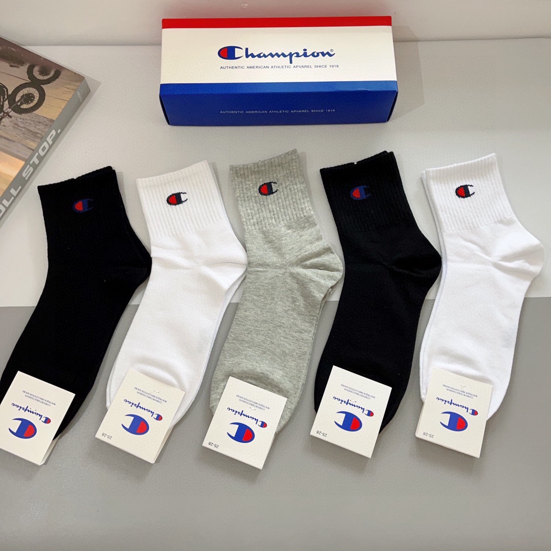 New Champion Socks Packaging: 5 Pairs per Box, 2023 Collection Launch - 图片 2