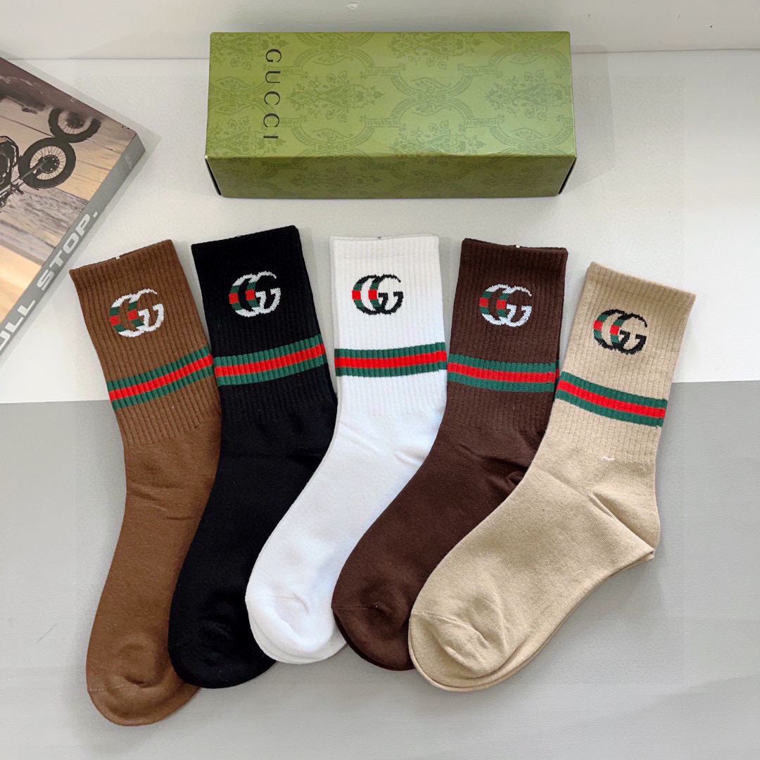 NO:294432,Packaging (5 pairs per box) Gucci Ins super popular stockings, pure cotton fabric, a must-have for trendy people, classic double G letters, personalized and fashionable versatile style!  socks, stockings, socks, gucci, socks19860909配包装（一盒5双） Gucci 古奇 ins超火爆长筒袜,纯棉面料,潮人必备 ,经典双G字母,个性时尚百搭款！袜子,丝袜,袜子,gucci,socks,accessory