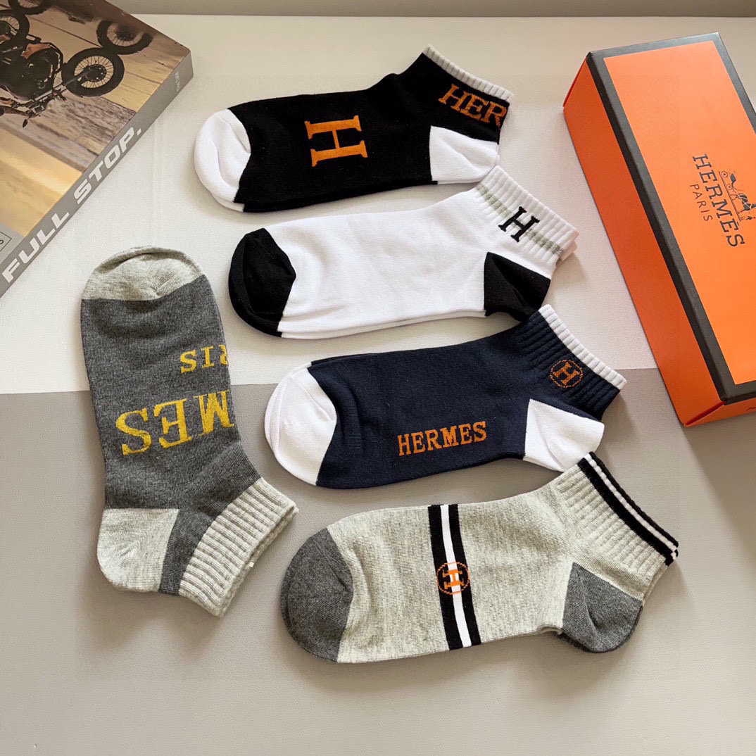 Hermes Esmeralgian Super Soft Men and Women’s Socks Packaging. - 图片 8