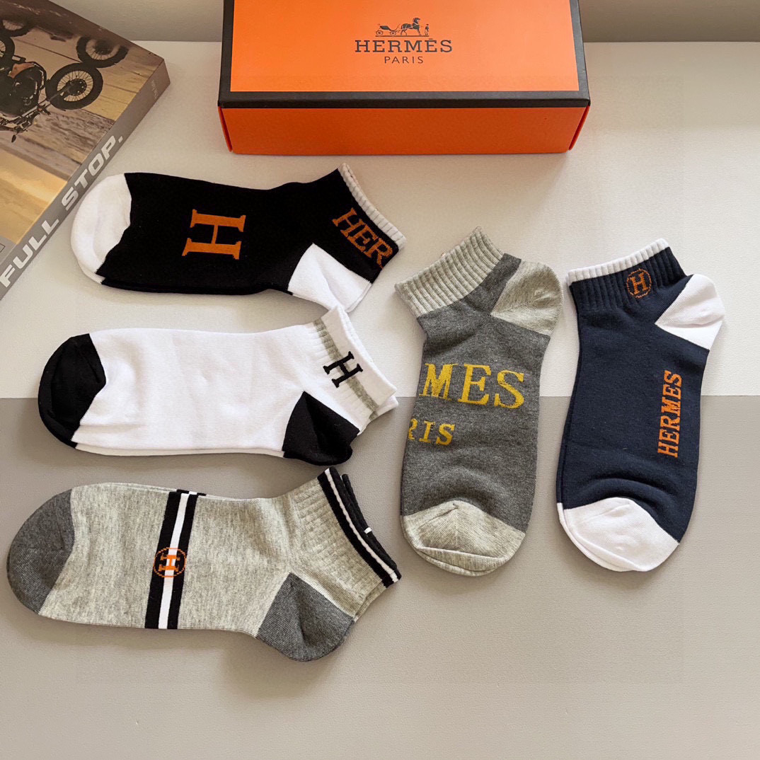 Hermes Esmeralgian Super Soft Men and Women’s Socks Packaging. - 图片 7