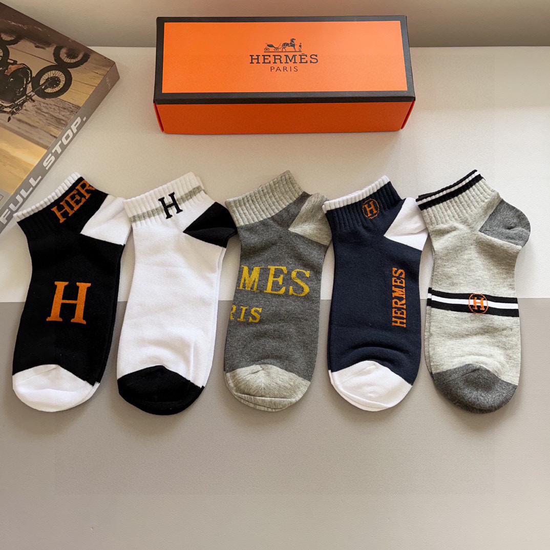 Hermes Esmeralgian Super Soft Men and Women’s Socks Packaging. - 图片 2