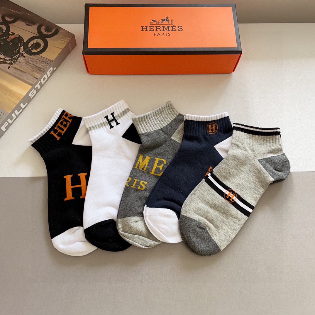 Hermes Esmeralgian Super Soft Men and Women’s Socks Packaging. - 图片 1