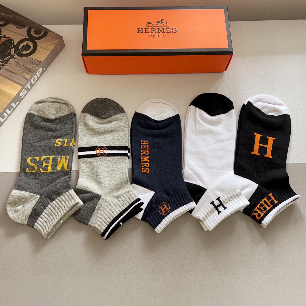 Hermes Esmeralgian Super Soft Men and Women’s Socks Packaging. - 图片 4