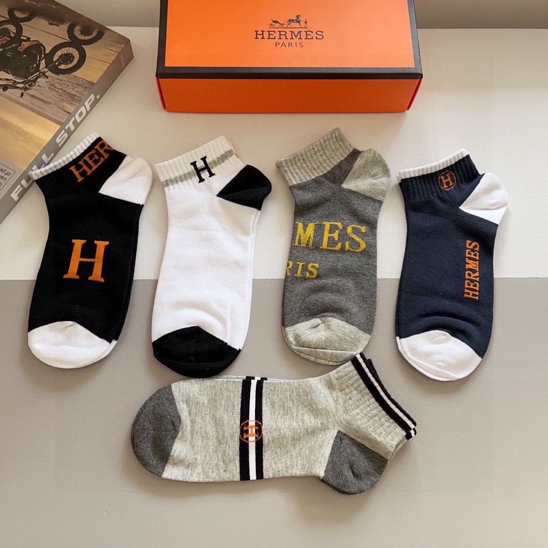 Hermes Esmeralgian Super Soft Men and Women’s Socks Packaging. - 图片 5