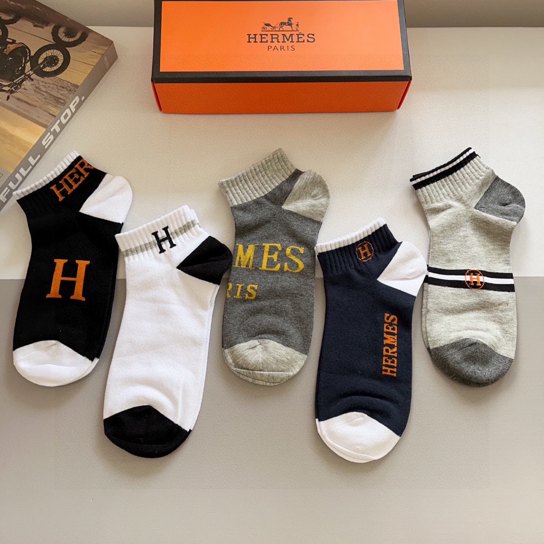 Hermes Esmeralgian Super Soft Men and Women’s Socks Packaging. - 图片 9