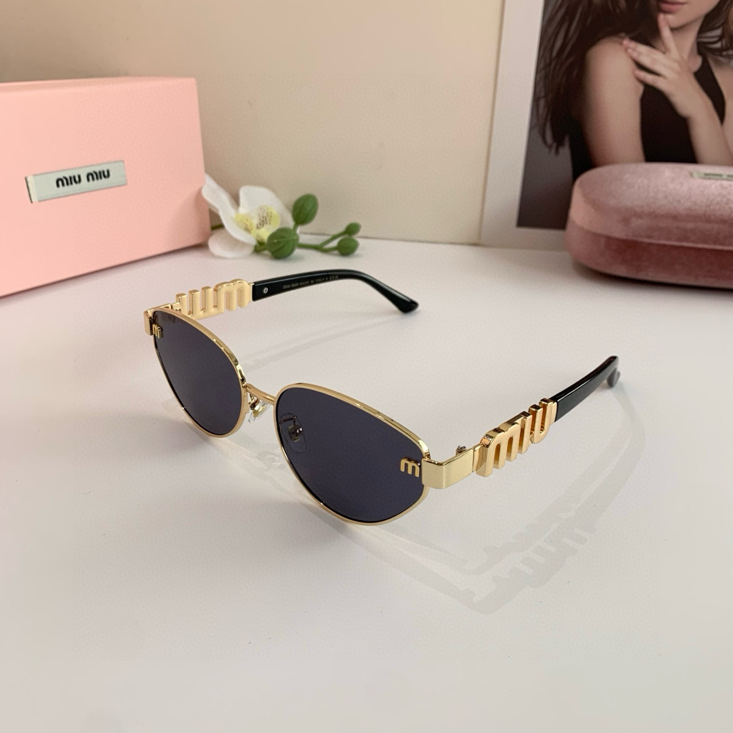 p. 263 miumiu muumu, the big metal frame sunglasses, uv-resistant sunglasses, a lot of net red recommendations - 图片 3