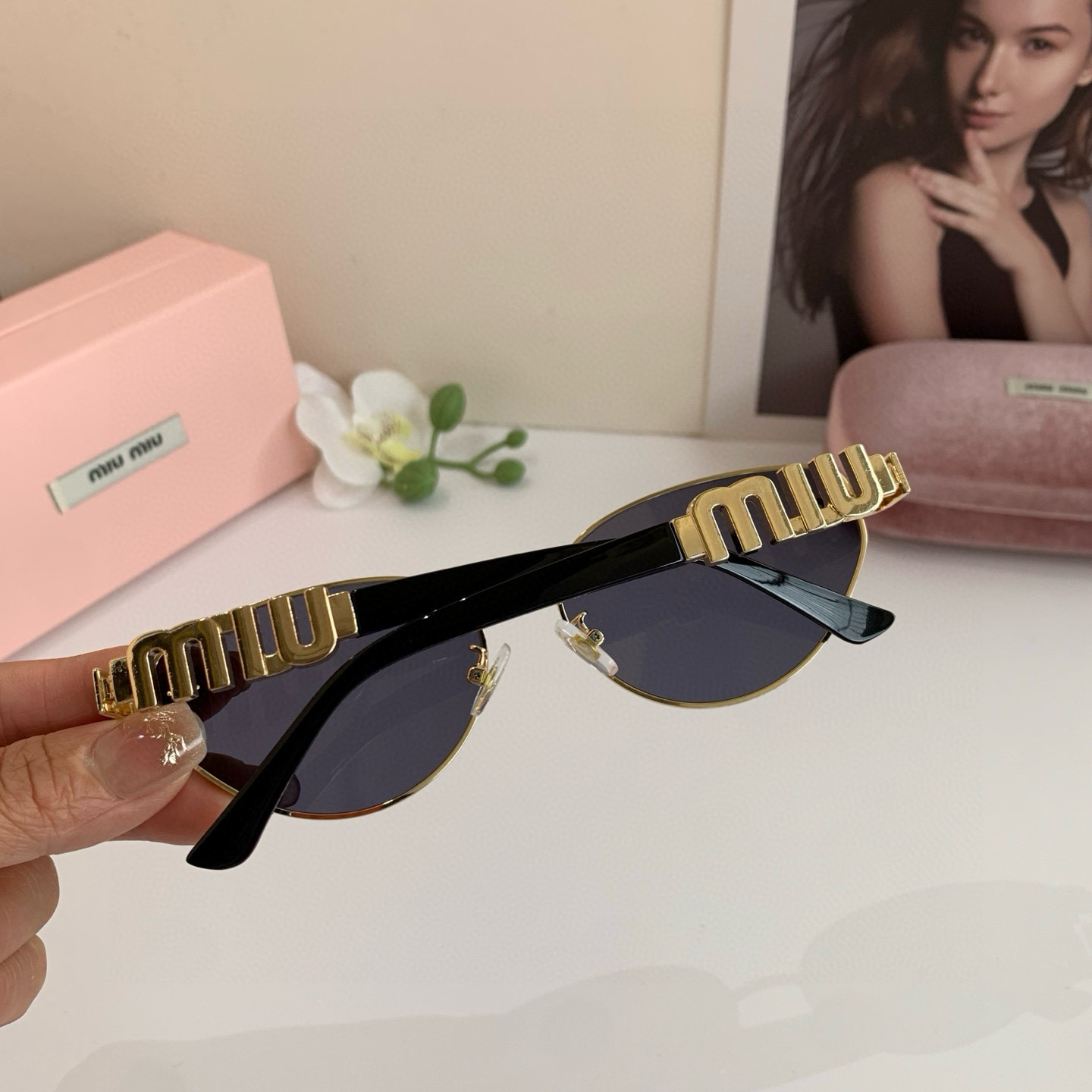 p. 263 miumiu muumu, the big metal frame sunglasses, uv-resistant sunglasses, a lot of net red recommendations - 图片 5