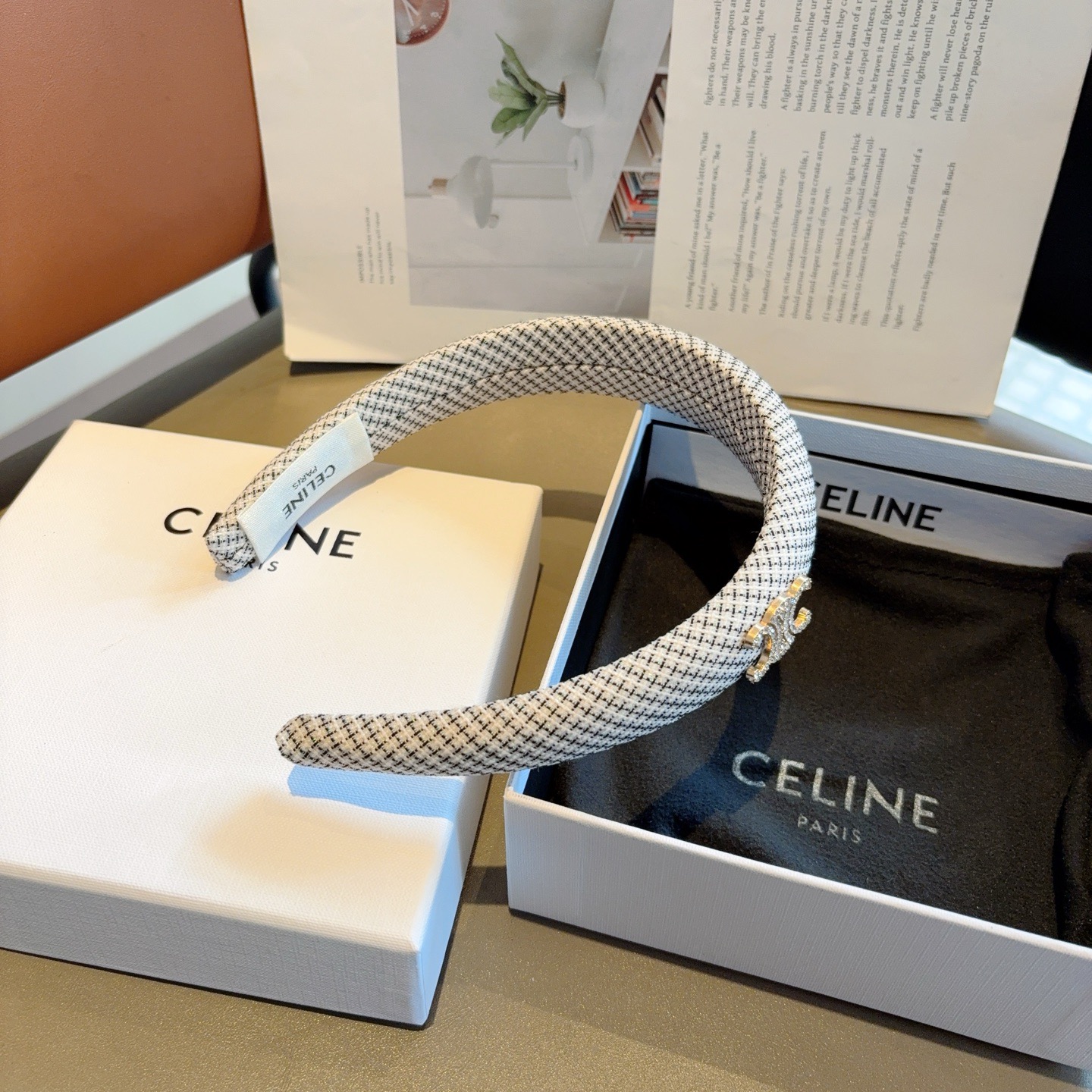 配包装P65
CELINE（赛琳）时尚网红新款发箍，夏天宽边显脸小头箍 佩戴舒适无压力，高级感外出非常时尚百搭