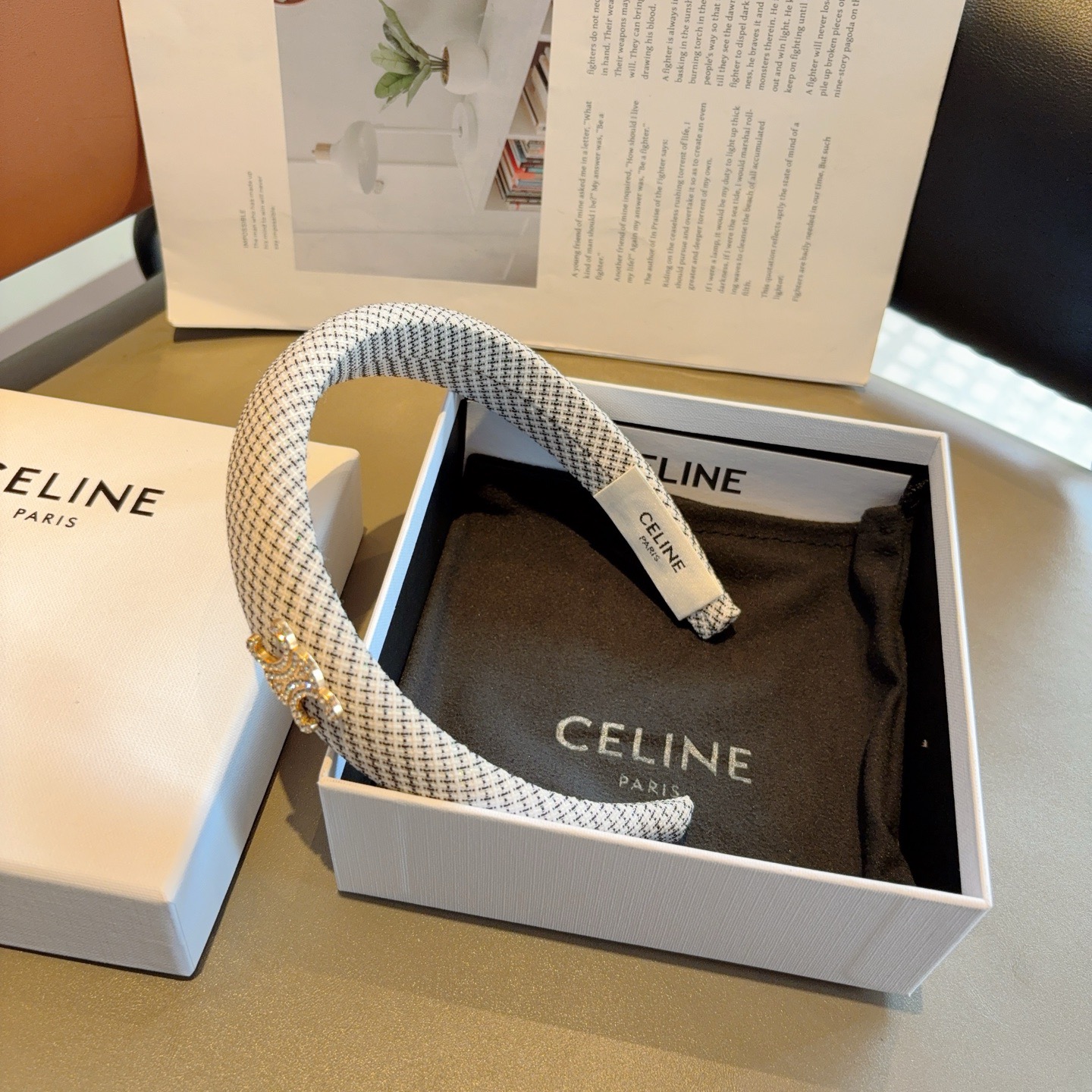 配包装P65
CELINE（赛琳）时尚网红新款发箍，夏天宽边显脸小头箍 佩戴舒适无压力，高级感外出非常时尚百搭