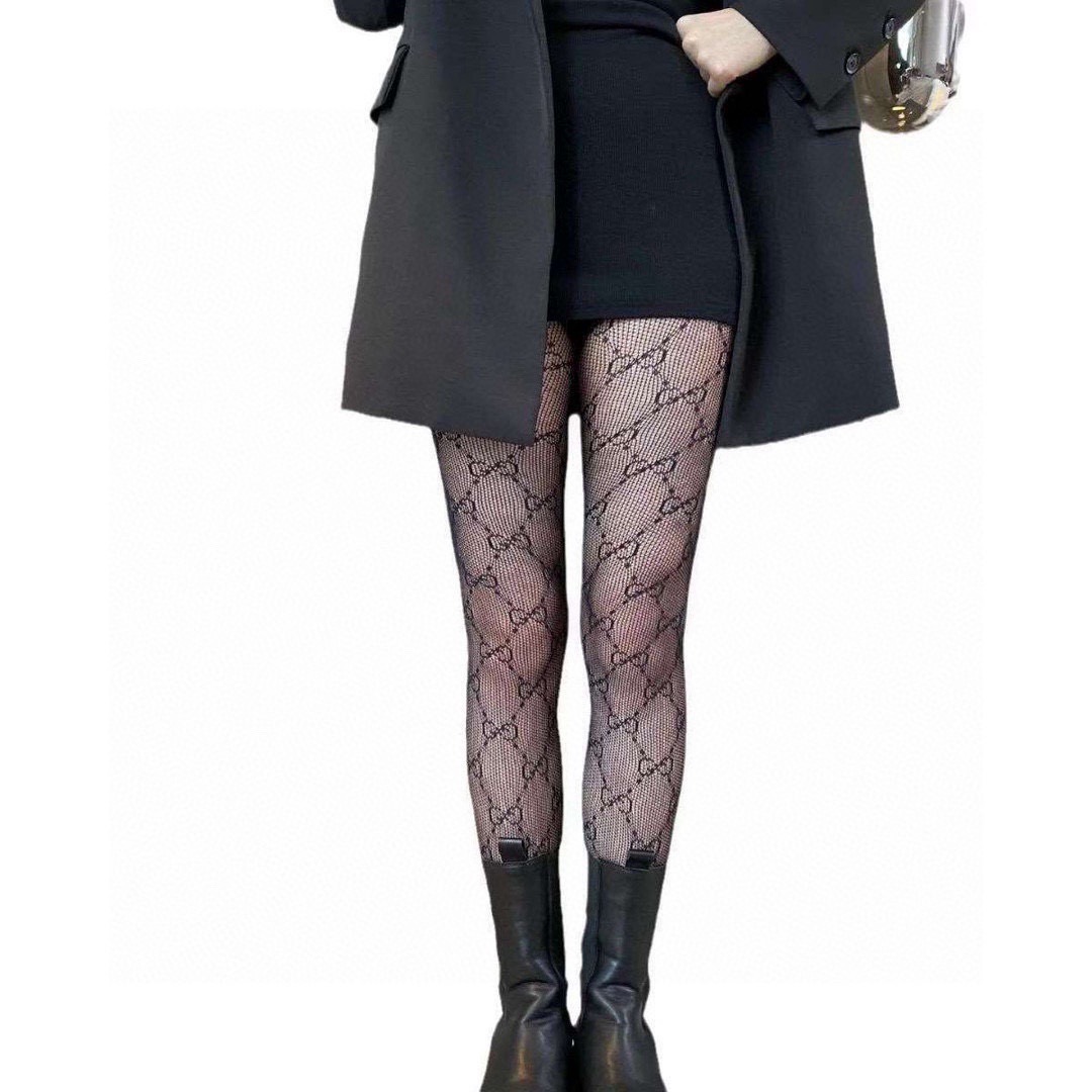 配包装（一盒1双）古琦Gucci古奇爆款小双G字母网袜 连裤袜🌟【腰部带logo】好看到爆炸 ，欧美大牌