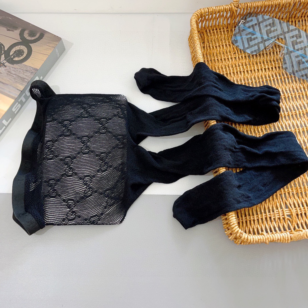 配包装（一盒1双）古琦Gucci古奇爆款小双G字母网袜 连裤袜🌟【腰部带logo】好看到爆炸 ，欧美大牌