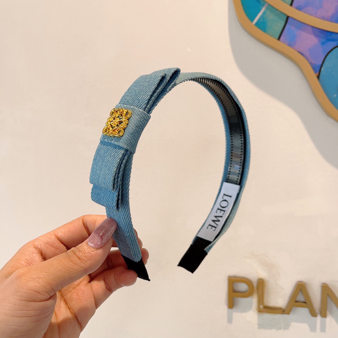 配包装LOEWE（罗意威）火爆新款牛仔布发箍💕特供面料头箍、尖端网红最新款来袭 ！ 让你的魅力绽放 清新