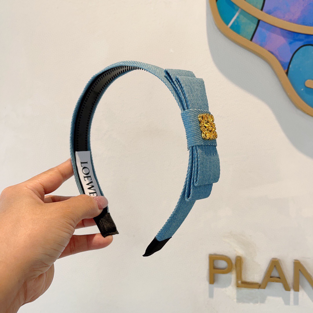 配包装LOEWE（罗意威）火爆新款牛仔布发箍💕特供面料头箍、尖端网红最新款来袭 ！ 让你的魅力绽放 清新