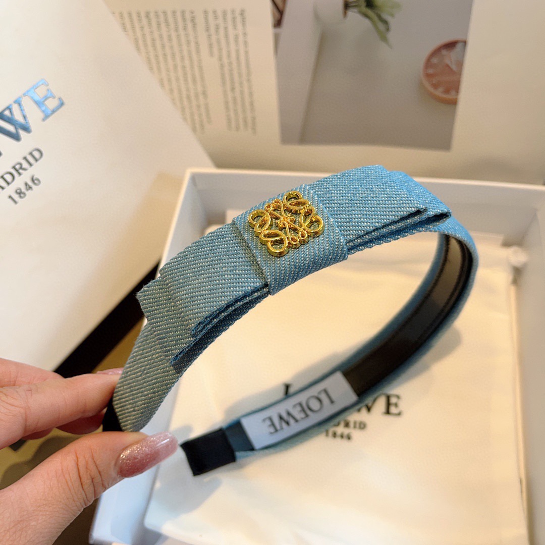 配包装LOEWE（罗意威）火爆新款牛仔布发箍💕特供面料头箍、尖端网红最新款来袭 ！ 让你的魅力绽放 清新