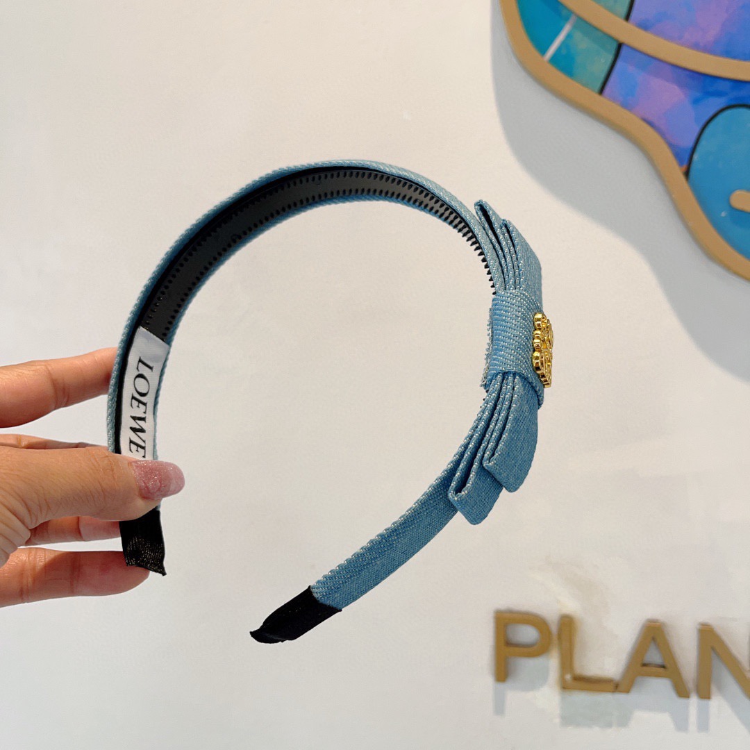 配包装LOEWE（罗意威）火爆新款牛仔布发箍💕特供面料头箍、尖端网红最新款来袭 ！ 让你的魅力绽放 清新