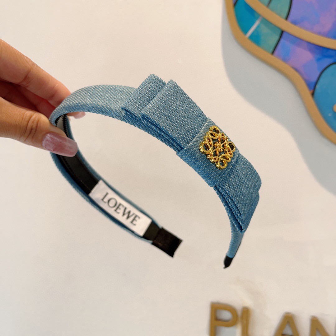 配包装LOEWE（罗意威）火爆新款牛仔布发箍💕特供面料头箍、尖端网红最新款来袭 ！ 让你的魅力绽放 清新