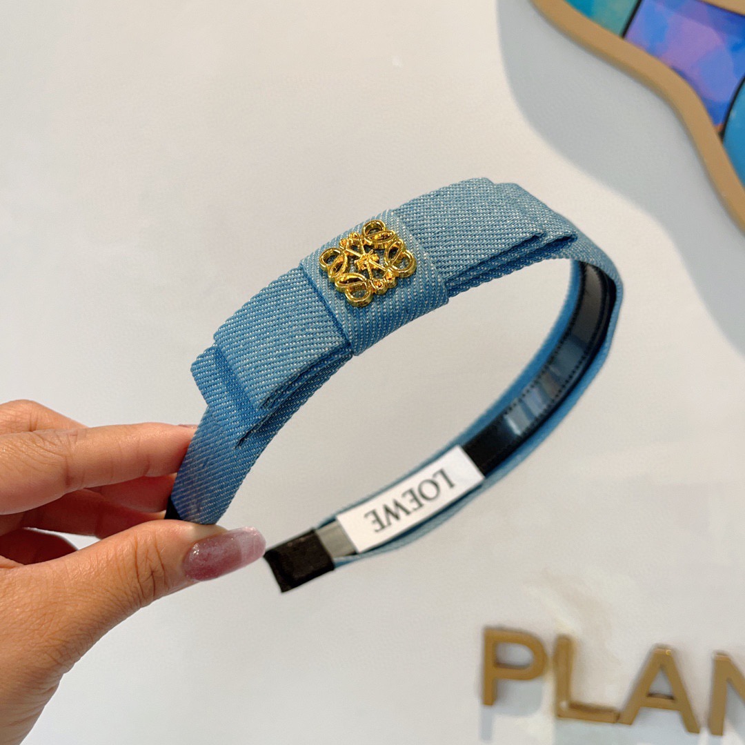 配包装LOEWE（罗意威）火爆新款牛仔布发箍💕特供面料头箍、尖端网红最新款来袭 ！ 让你的魅力绽放 清新