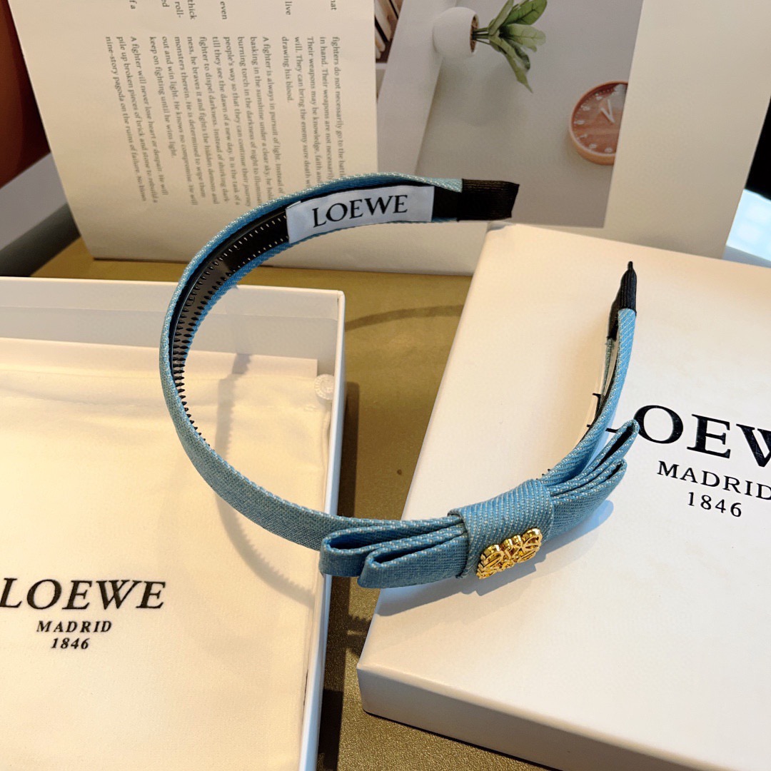 配包装LOEWE（罗意威）火爆新款牛仔布发箍💕特供面料头箍、尖端网红最新款来袭 ！ 让你的魅力绽放 清新