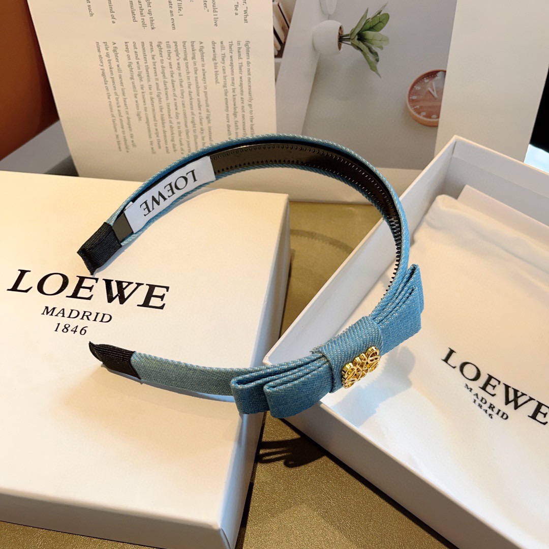配包装LOEWE（罗意威）火爆新款牛仔布发箍💕特供面料头箍、尖端网红最新款来袭 ！ 让你的魅力绽放 清新