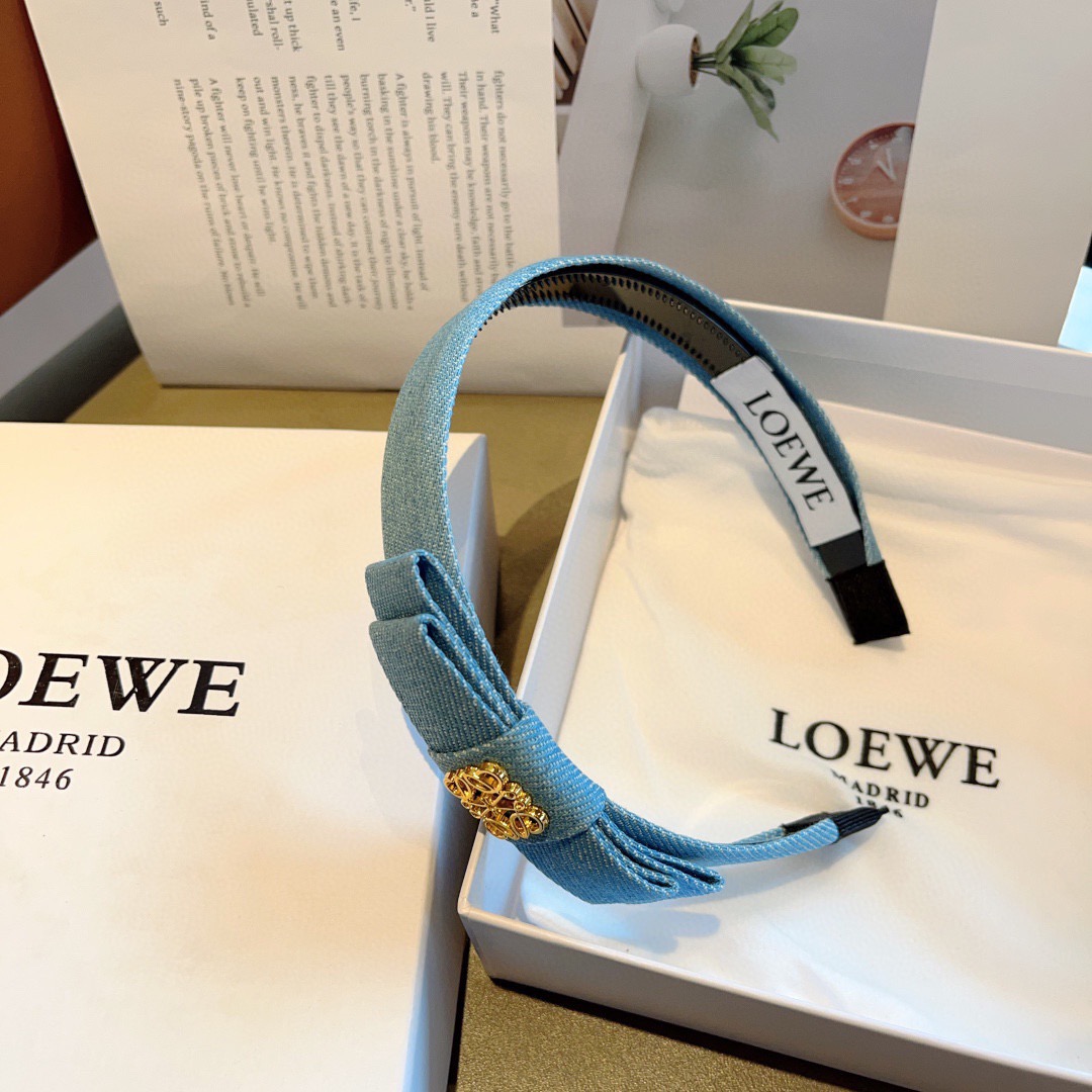 配包装LOEWE（罗意威）火爆新款牛仔布发箍💕特供面料头箍、尖端网红最新款来袭 ！ 让你的魅力绽放 清新