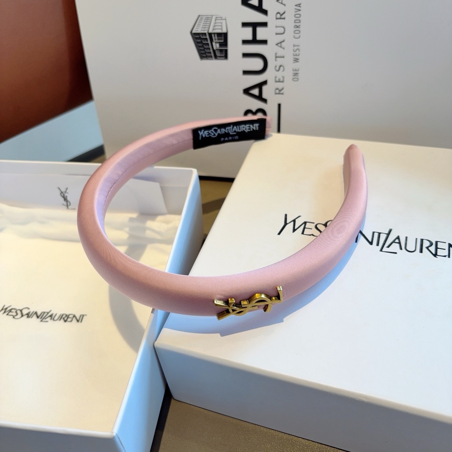 配包装YSL（圣罗兰）新款新中式海绵发箍，高级感爱心提花头箍，网红爆款推荐 搭配高端logo ，超精致时