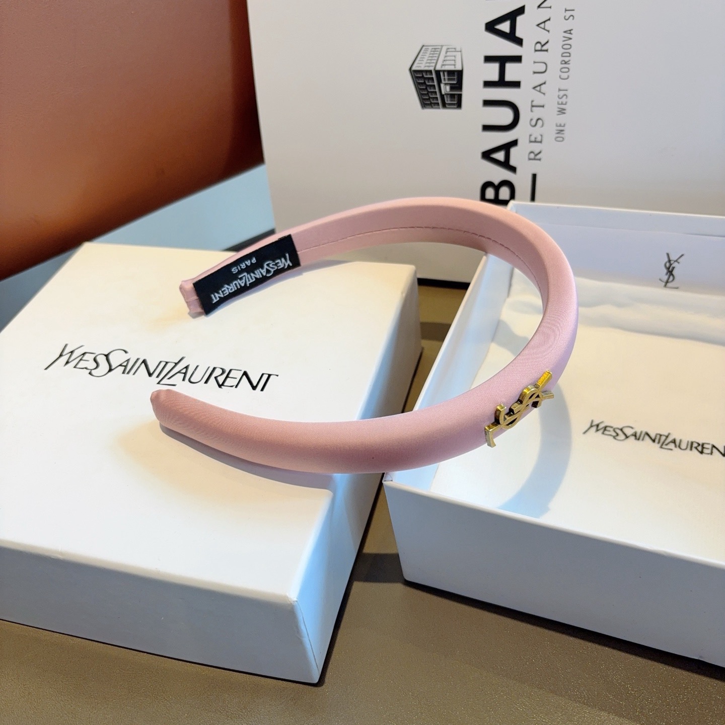 配包装YSL（圣罗兰）新款新中式海绵发箍，高级感爱心提花头箍，网红爆款推荐 搭配高端logo ，超精致时