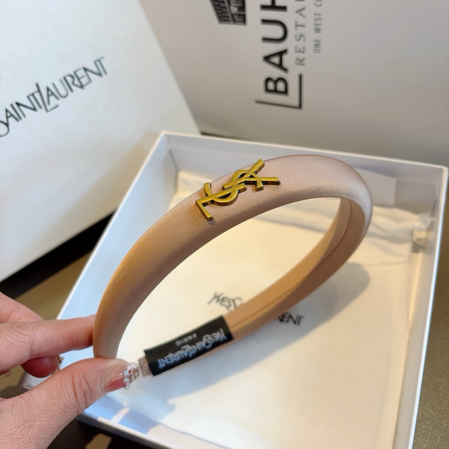 配包装YSL（圣罗兰）新款新中式海绵发箍，高级感爱心提花头箍，网红爆款推荐 搭配高端logo ，超精致时