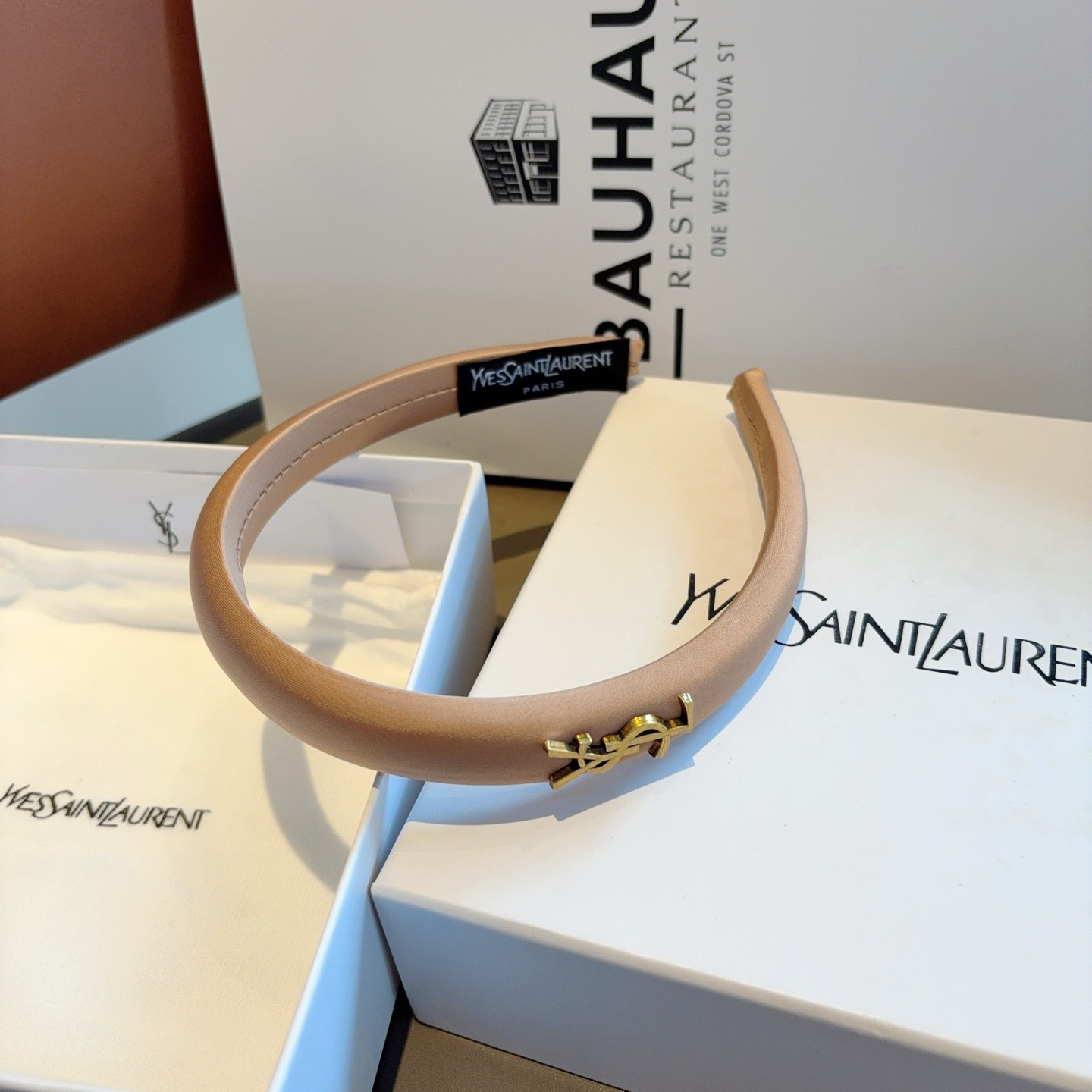 配包装YSL（圣罗兰）新款新中式海绵发箍，高级感爱心提花头箍，网红爆款推荐 搭配高端logo ，超精致时