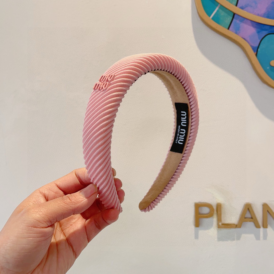 配包装MIUMIU（缪缪）新款手工制作发箍，原单货，简约百搭，潮女必备品，超级的高大上！