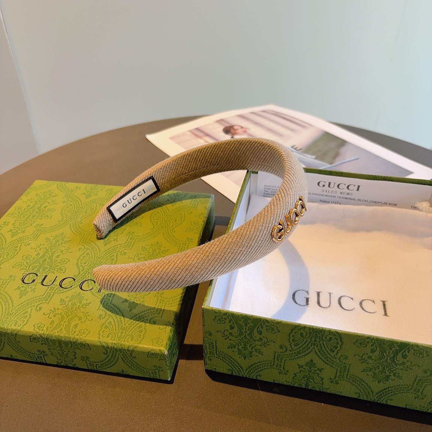 配包装Gucci古奇 网红经典新款宽版发箍，女神必备单品头箍，非常百搭，时尚潮流！