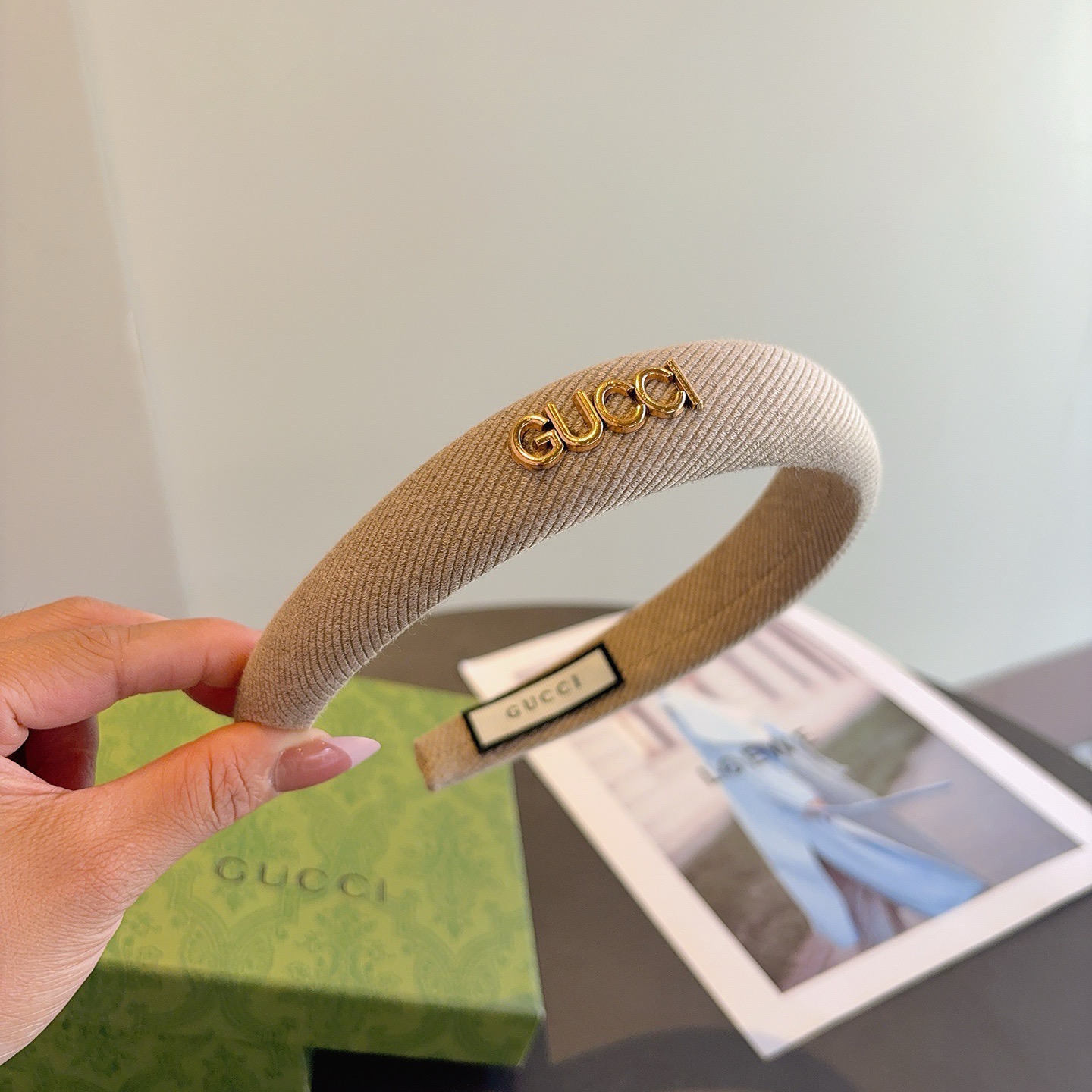 配包装Gucci古奇 网红经典新款宽版发箍，女神必备单品头箍，非常百搭，时尚潮流！