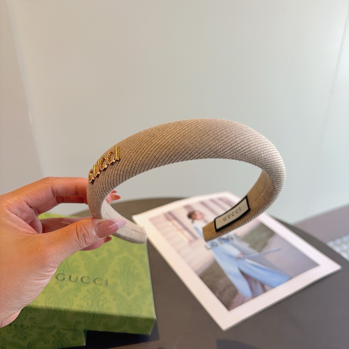配包装Gucci古奇 网红经典新款宽版发箍，女神必备单品头箍，非常百搭，时尚潮流！