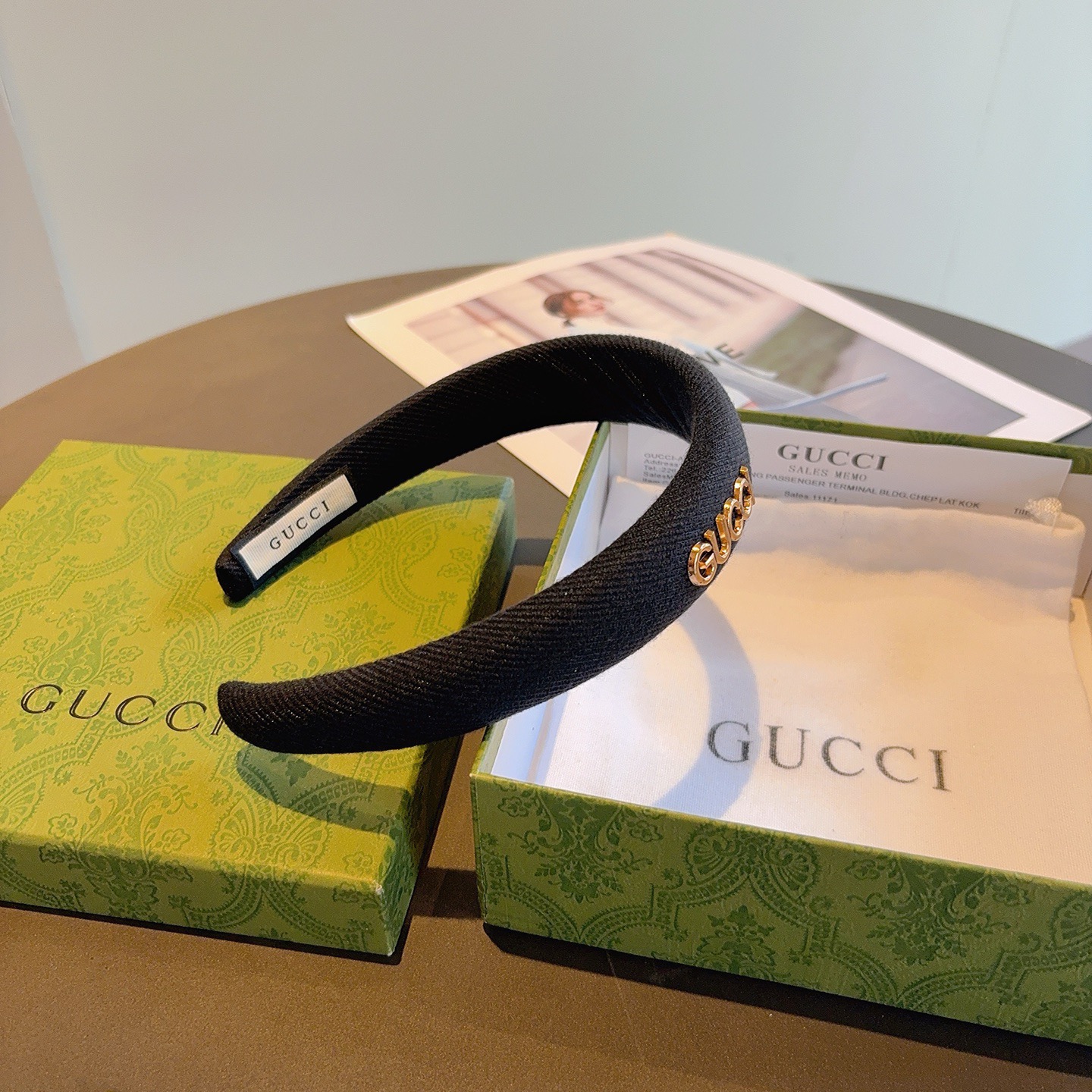 配包装Gucci古奇 网红经典新款宽版发箍，女神必备单品头箍，非常百搭，时尚潮流！